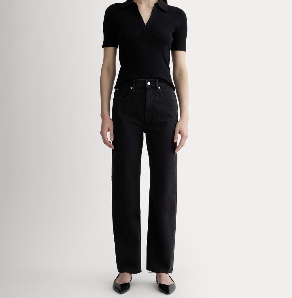 Everlane Women's Black Straight Leg Jeans
